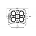 4" SQUARE SOLSTICE PRIME WHITE FIVE 10-WATT LED 20 DEGREE NARROW BEAM